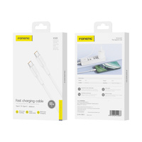 Kabel Foneng XS01 USB-C - USB-C PD 60W 1M Biały